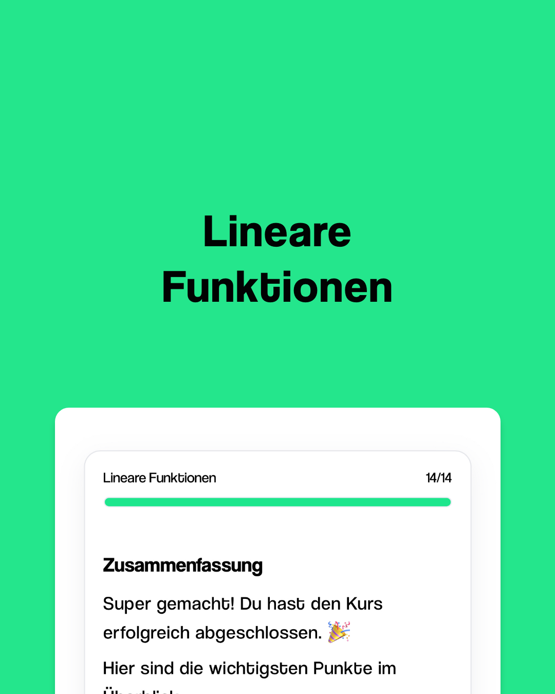 Lineare Funktionen