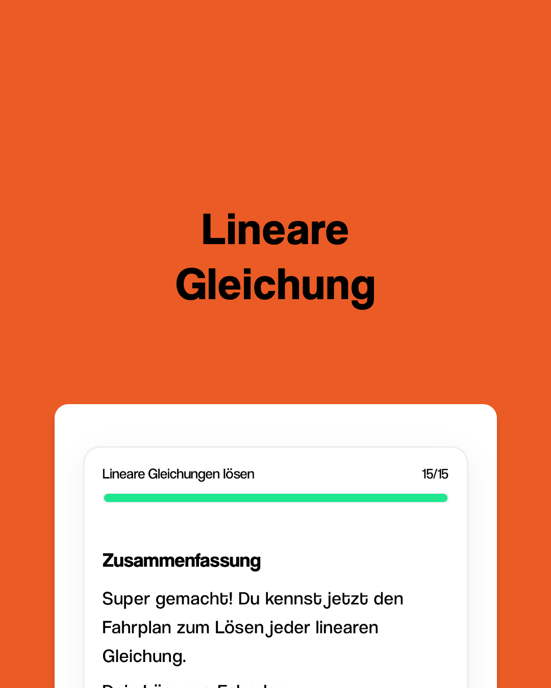 Lineare Gleichungen